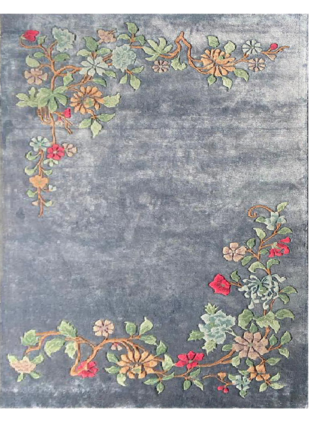 The Whispering Vines Collection 006 hand tufted wool and Tencel rug