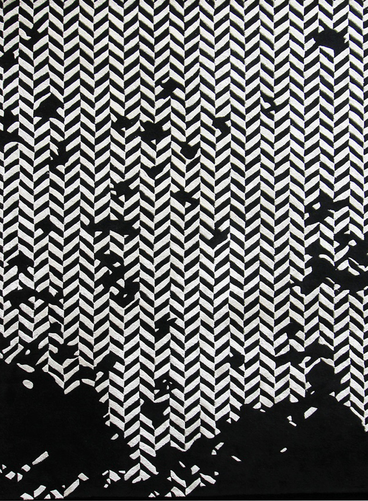 Classic Ebony Ivory Chevron