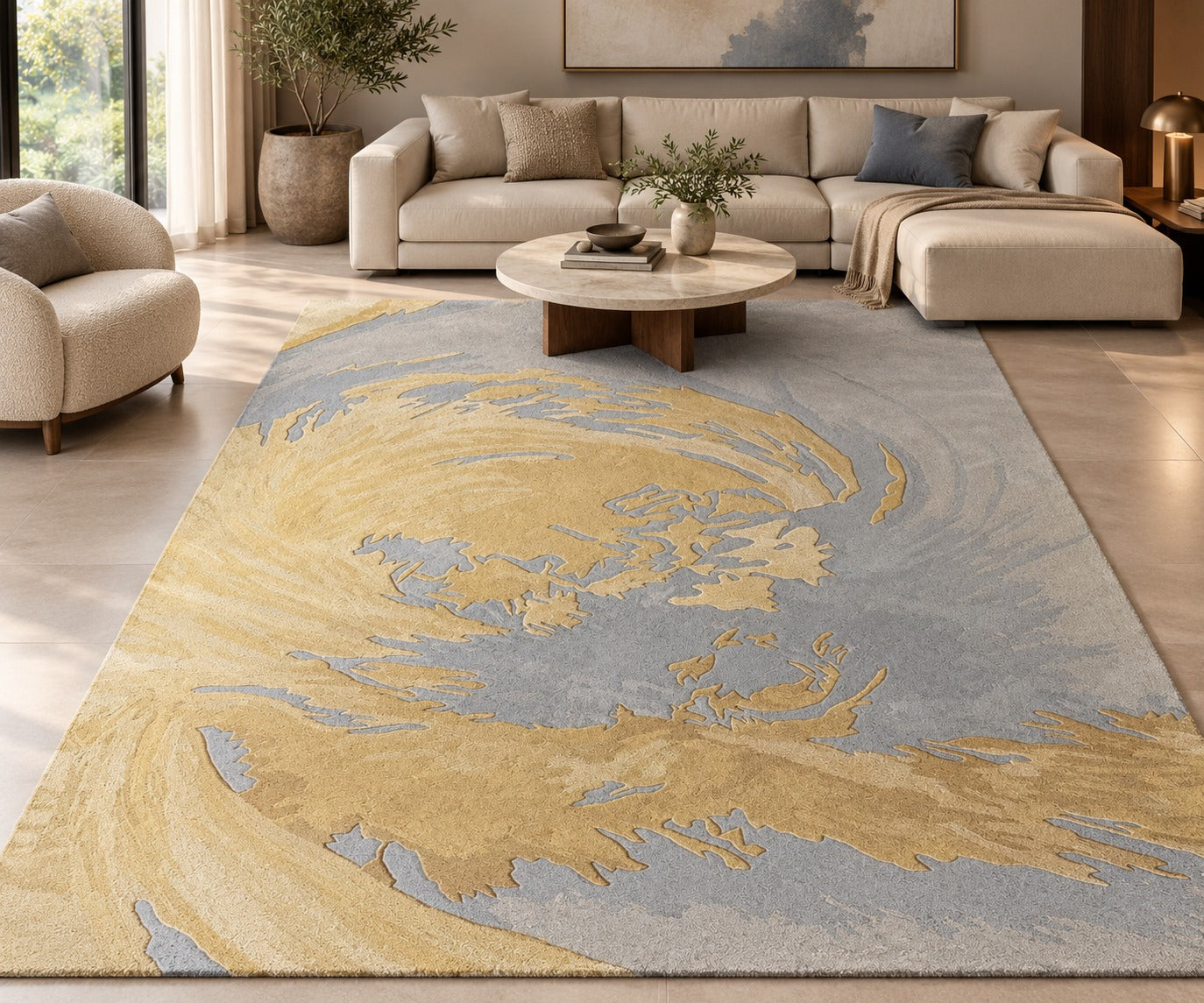 Classic Glam 02 – Luxury Hand-Tufted Wool & Tencel Rug