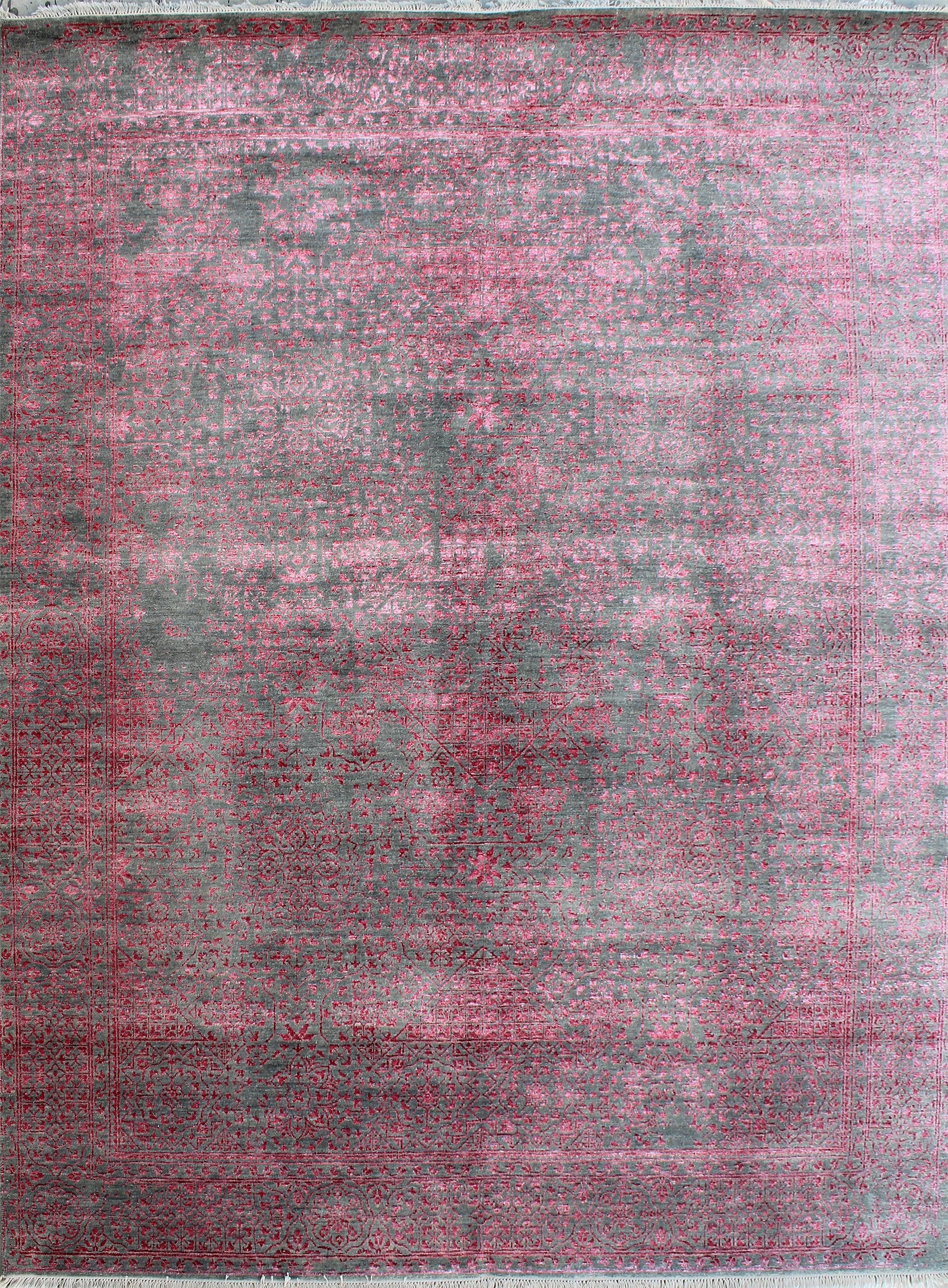 Deep Rose Rug Luxury Handknotted Prime Rose Rug Online in India | Carpet Couture